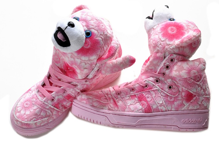 Womens adidas Originals x Jeremy Scott JS flower-bear-sneakers Pink G61076